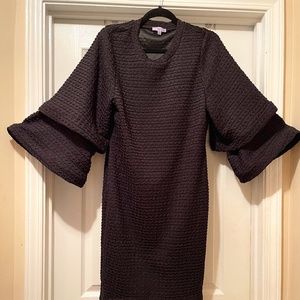 Black Dress With Flared Sleeves